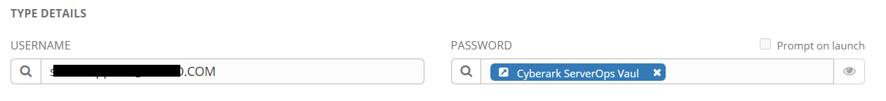 CyberArk lookup password field